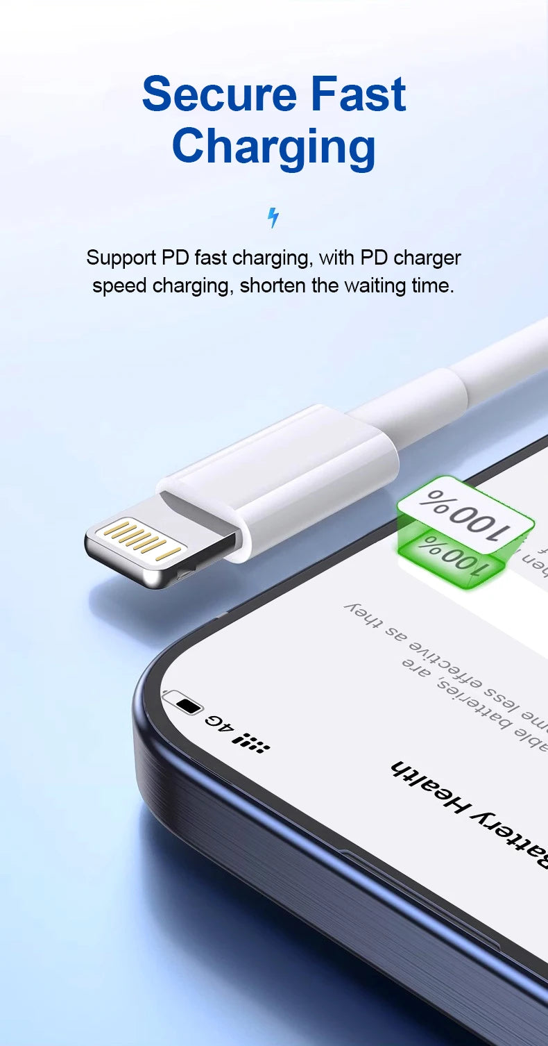20W PD Lightning Cable Type C For Iphone