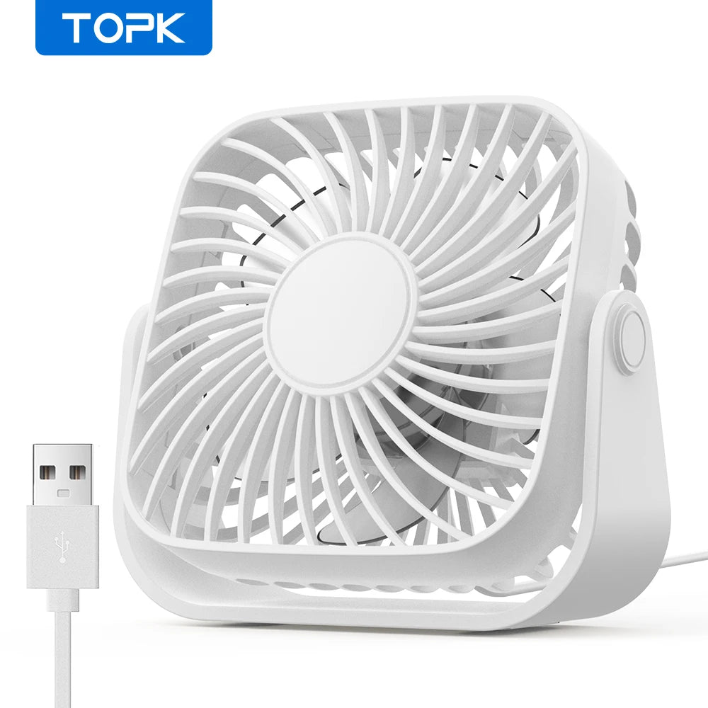 TOPK 4Inch USB Mini Portable Fan for Camping