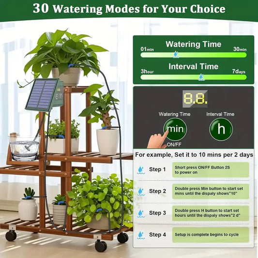 Solar-Powered Automatic Drip Irrigation System