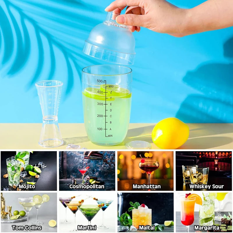 500ml Plastic Cocktail Shaker