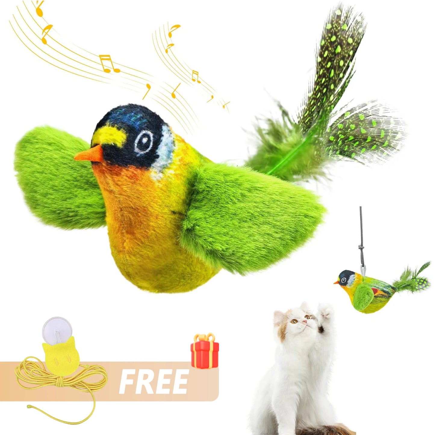 Interactive Chirping Bird Cat Toy