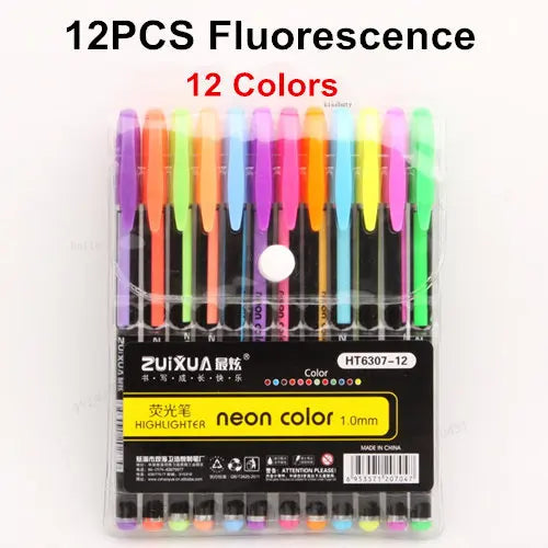 12Pcs/Set Glitter Gel Pen Set