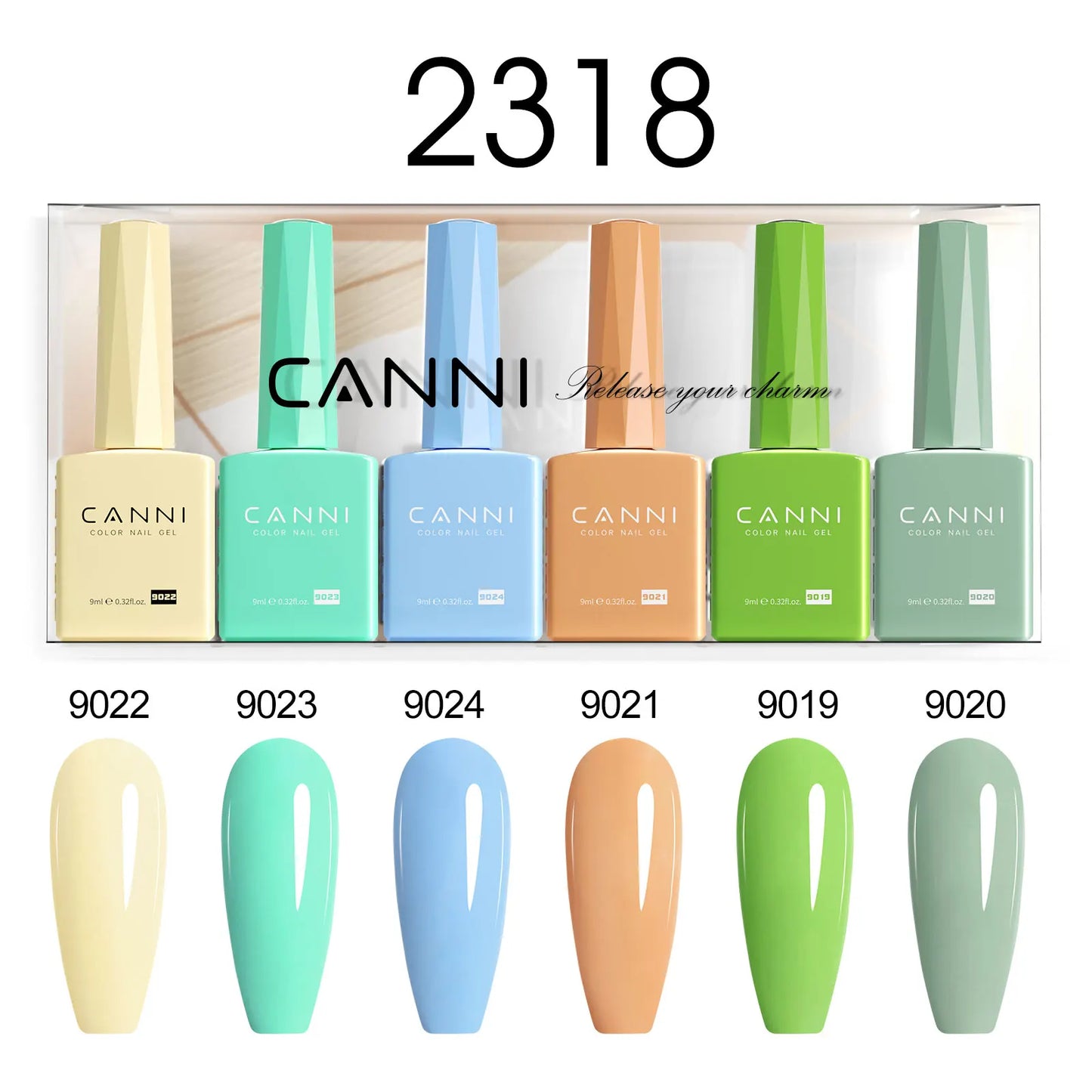 2/6pcs/kit CANNI HEMA FREE Nail Gel Polish Kit Semi Permanent