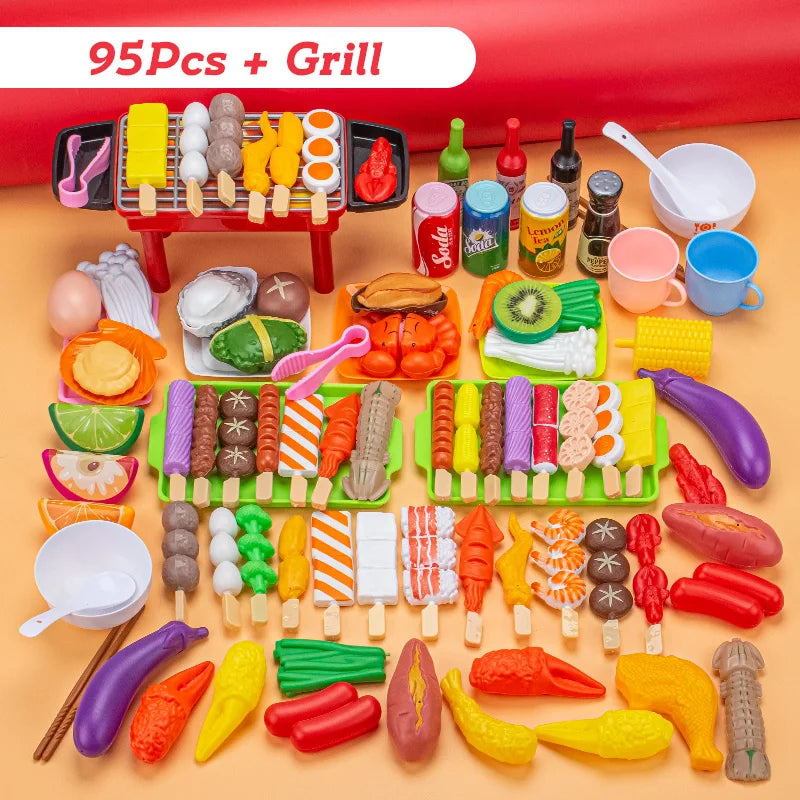 Mini Kitchen Pretend Play Toys Barbecue Set