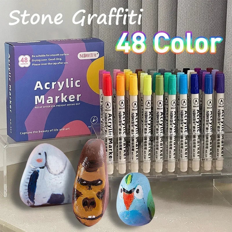12-48 Colors Acrylic Paint Markers