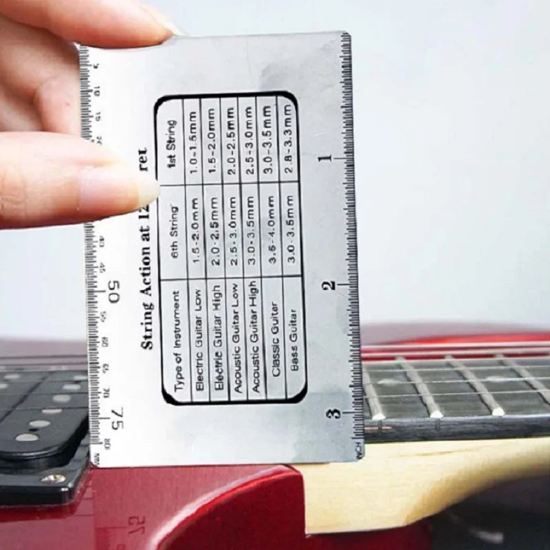 Electric Guitar String Distance Ruler