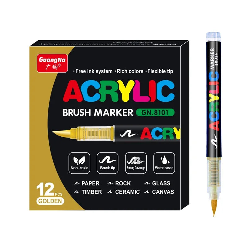 12/24/30 Colors Acrylic Marker Pens