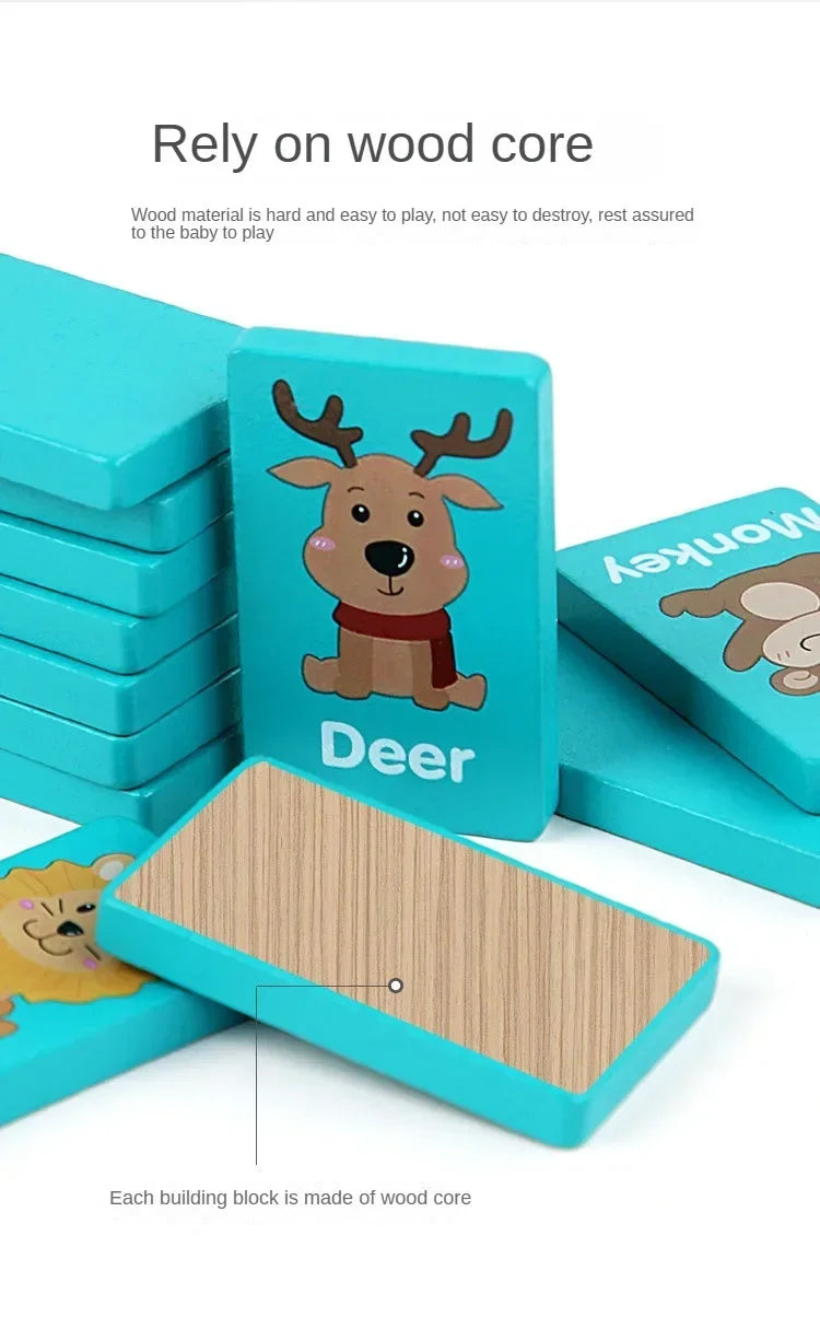 Children Hand Scratch Wooden Puzzle Toy
