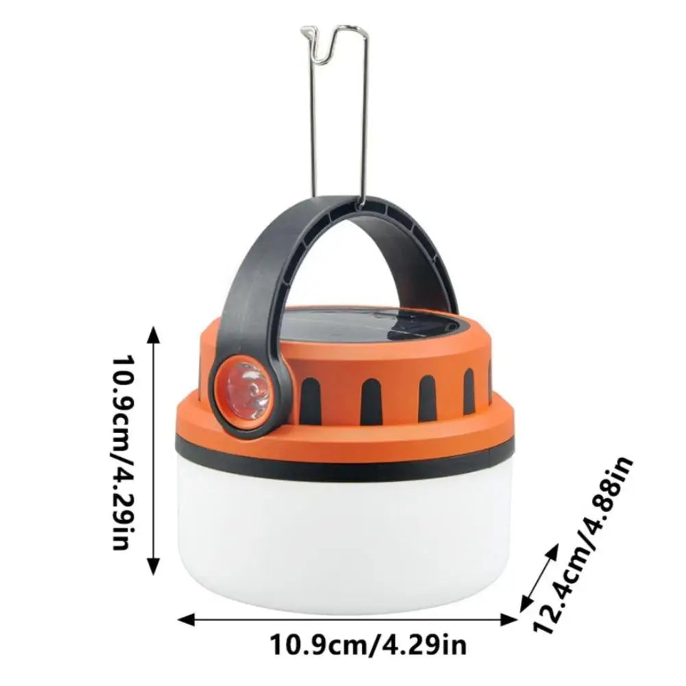 Solar Rechargeable Camping Lantern with Hanging Hook