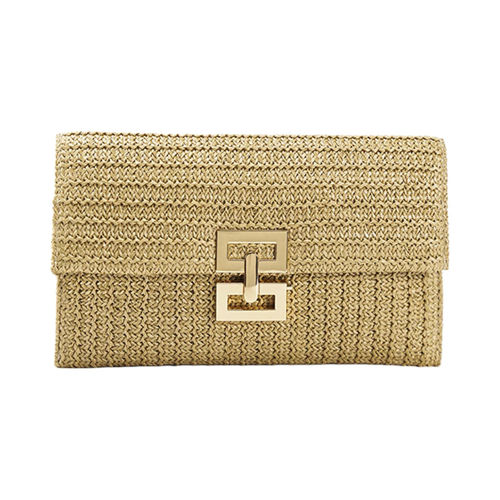 Straw Woven Clutch Bag