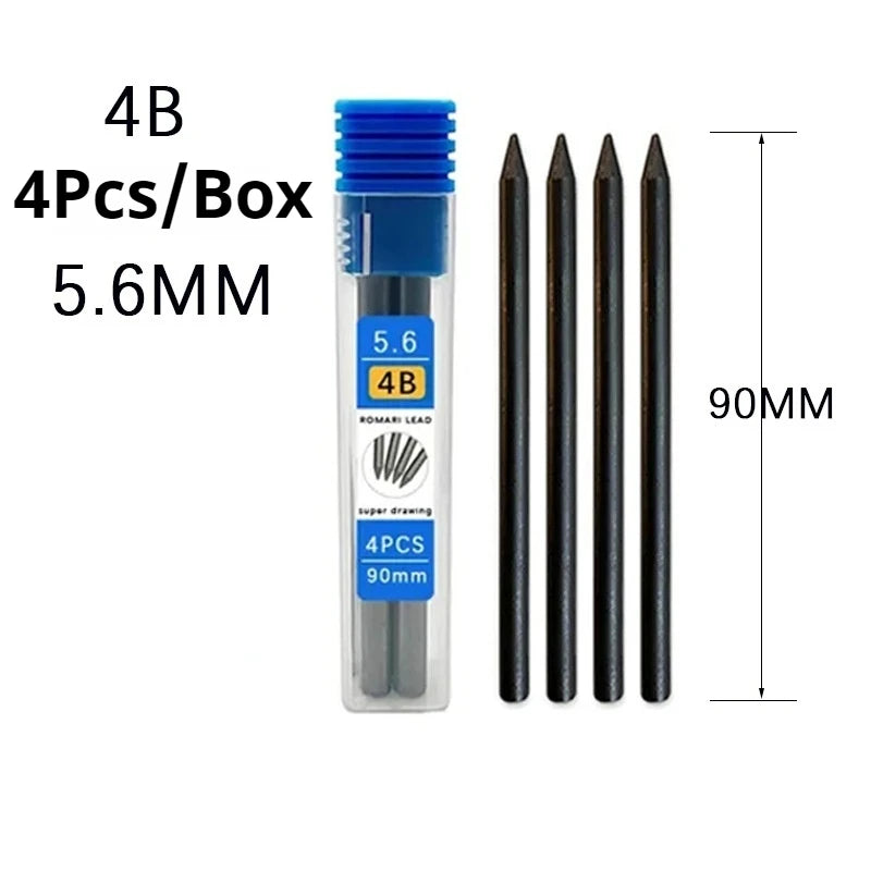 1Pack 5.6 mm Lead 2B/4B/6B/8B Graphite Lead Refill