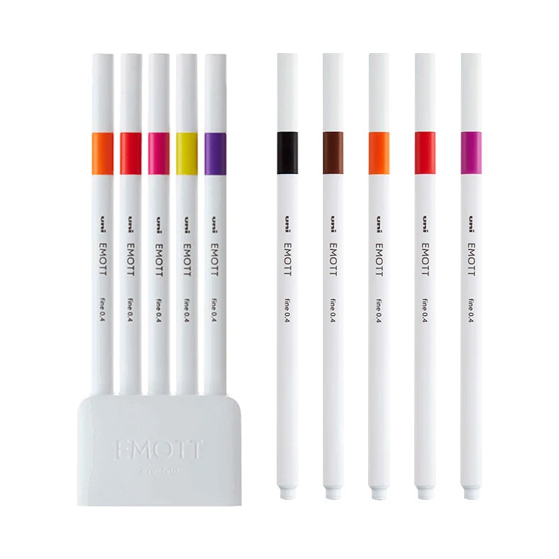 5pc Uni EMOTT Fiber Marker Pen water-based