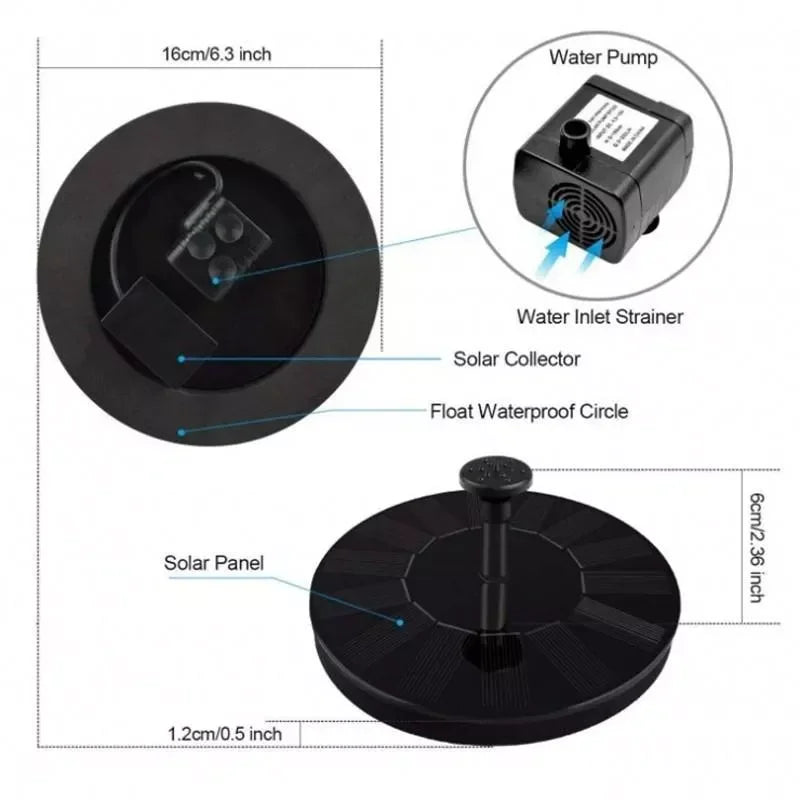 Solar Floating Fountain