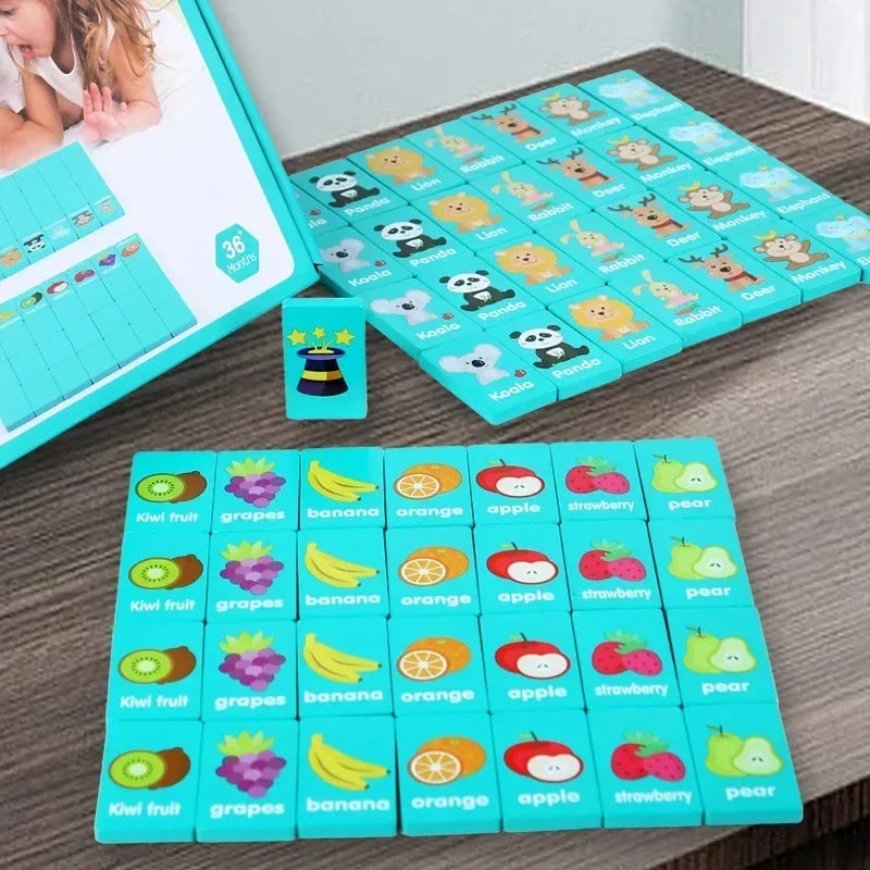 Children Hand Scratch Wooden Puzzle Toy