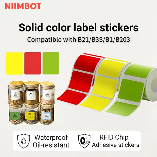 Self-Adhesive Thermal Sticker Labels 20–50mm for NIIMBOT Printers