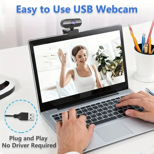 1080P USB Webcam with Microphone for PC