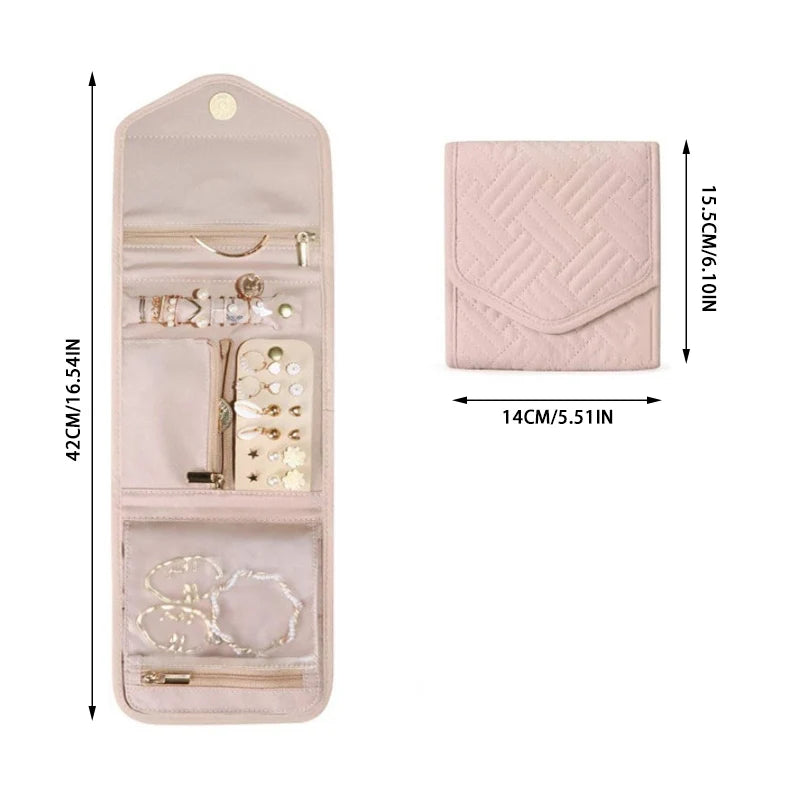 Foldable Jewellery Roll Folding Bag
