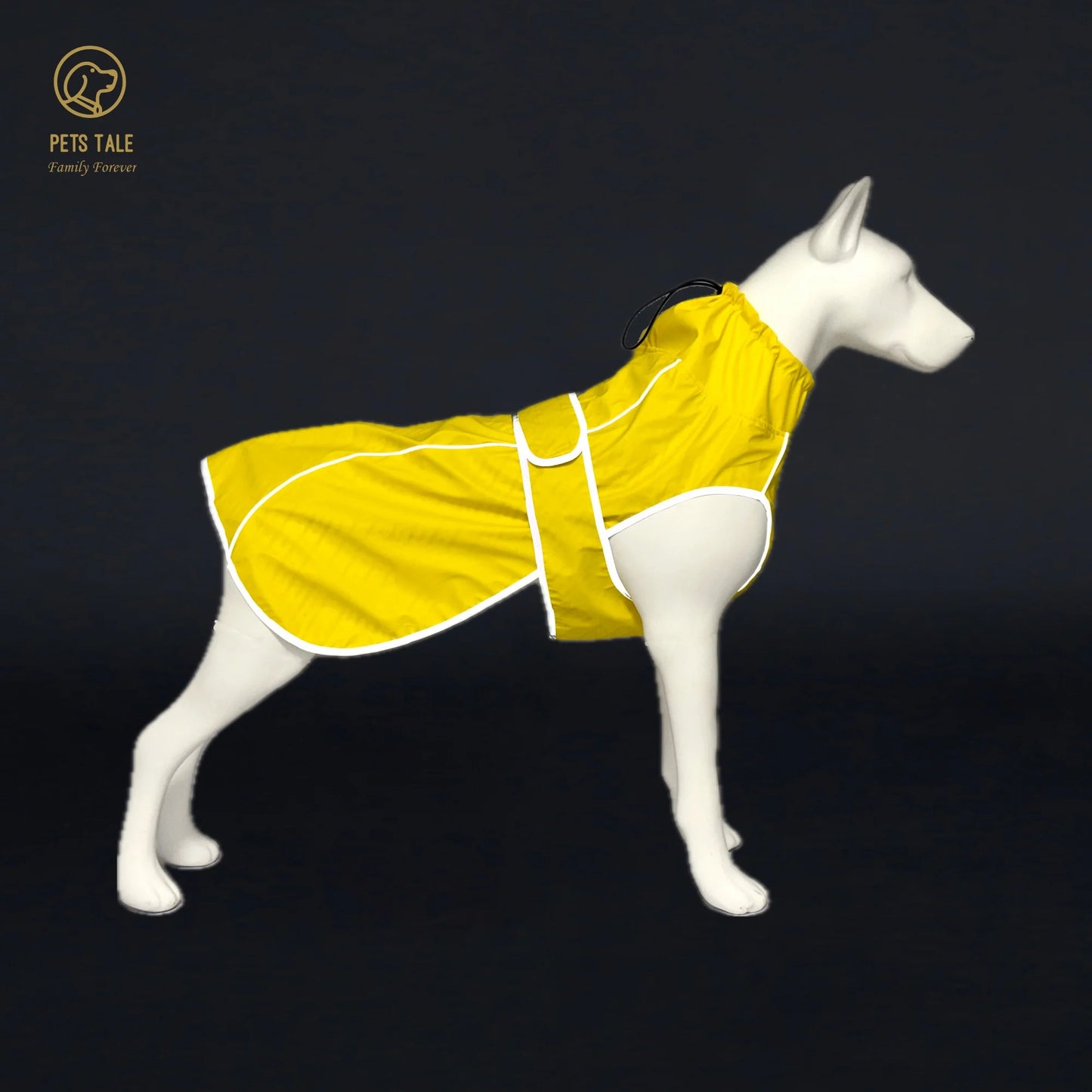 Waterproof Dog Raincoat with Reflective Strips & Adjustable Hood