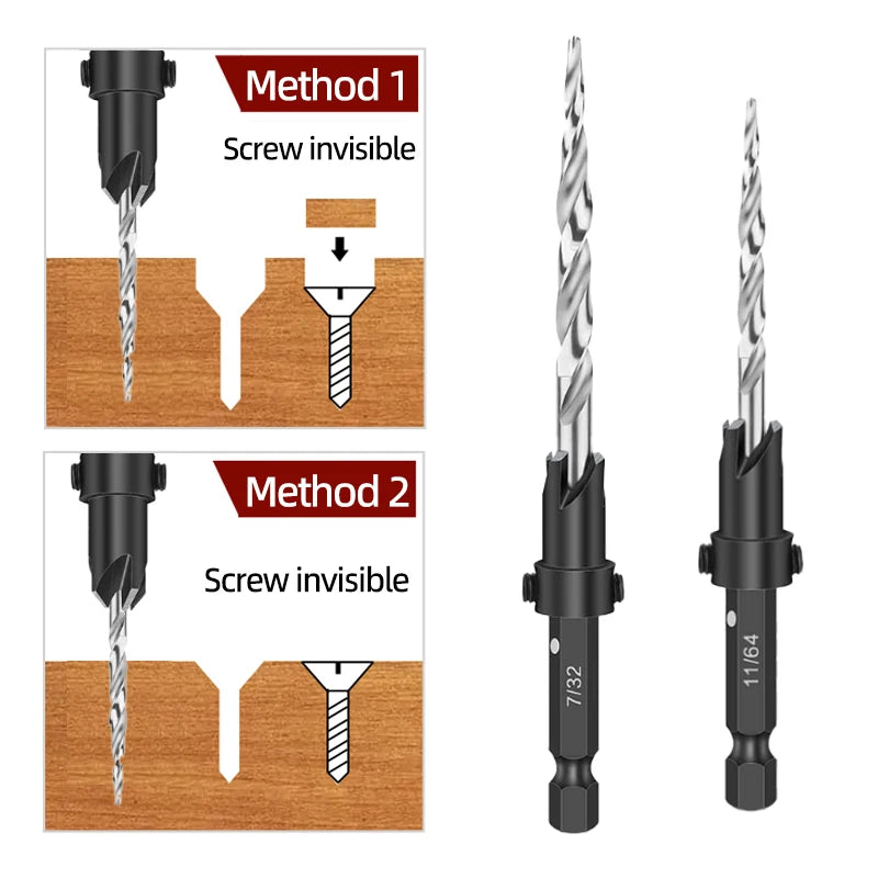 High Speed Steel Hex Shank Taper Drill Counter