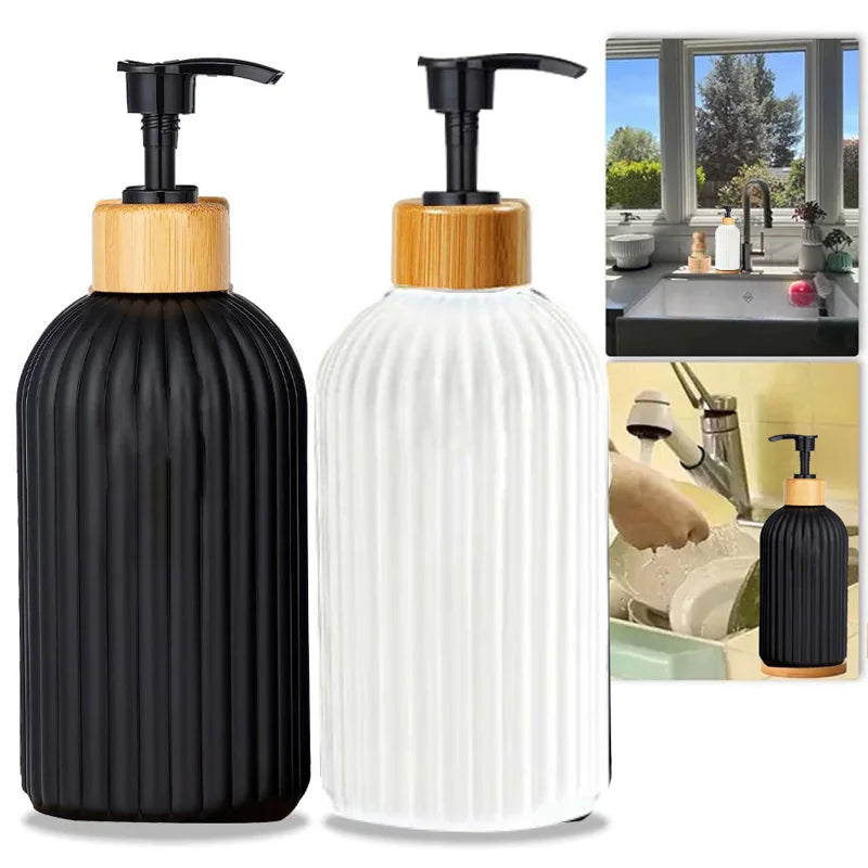 500ml Strip Soap Dispenser With Bamboo Pump