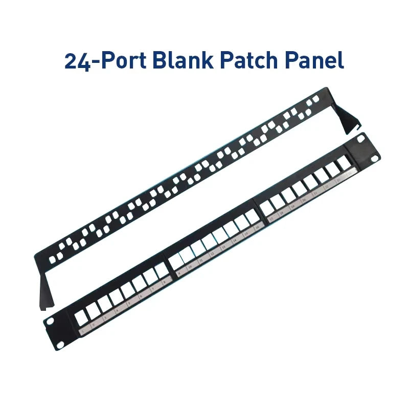19-Inch RJ45 Keystone Patch Panel with Inline Couplers