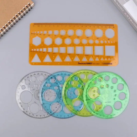Geometric Circle Drawing Template Ruler