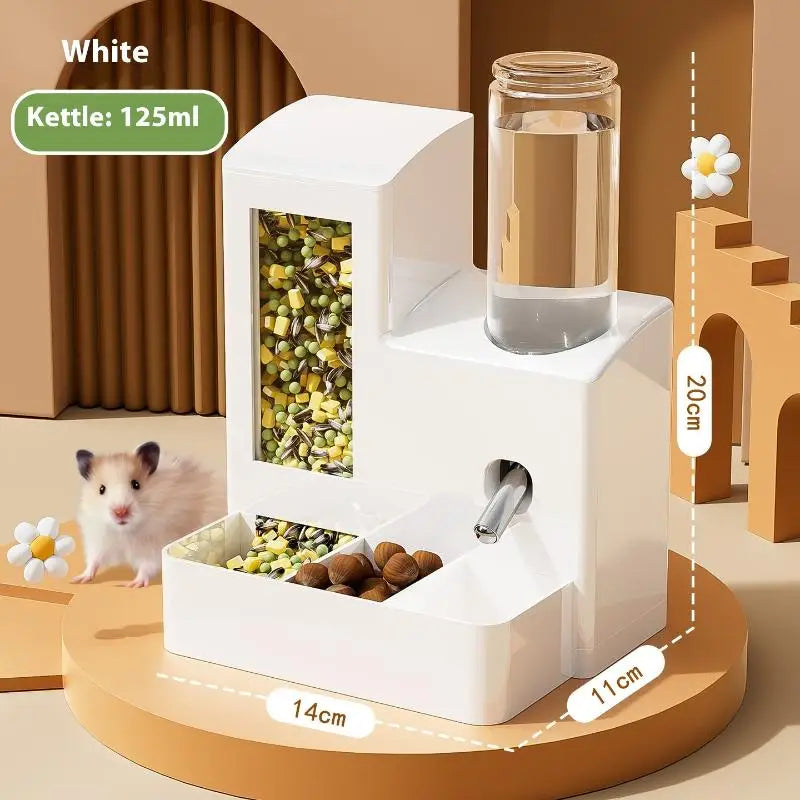 2-in-1 Automatic Hamster Feeder & Water Dispenser
