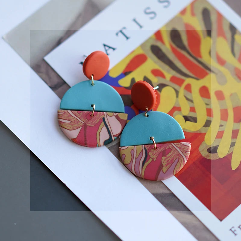 Art Floral Pattern Earrings