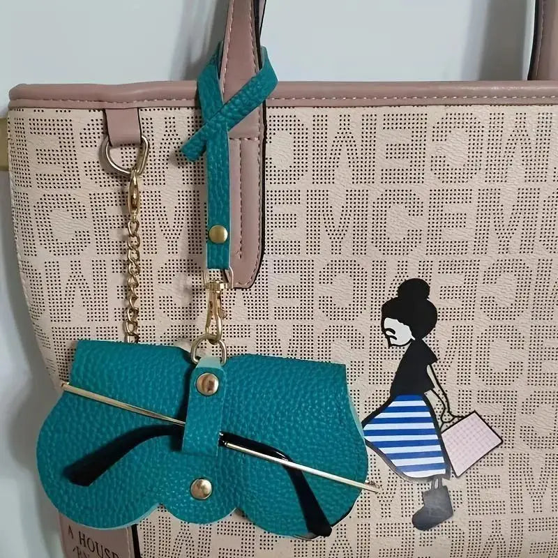 Litchi Embossed Glasses Storage Bag