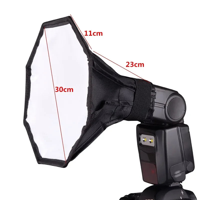 Octagon Flash Diffuser 30cm 12 inch 8 Square Mini Softbox for Canon Nikon