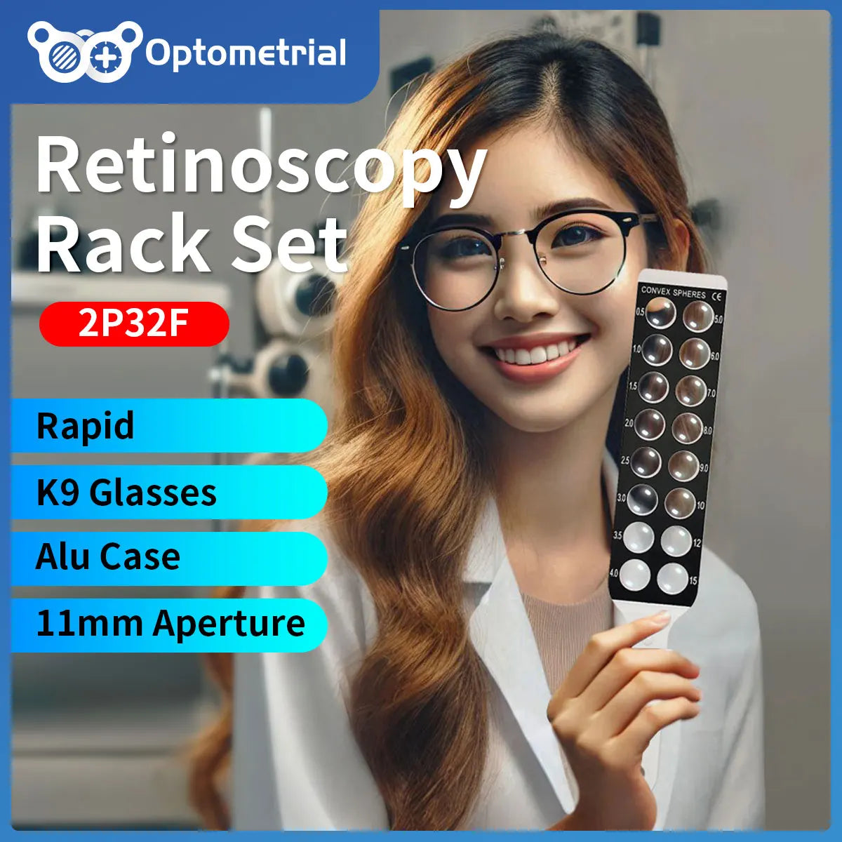 Optometric Retinoscopy Rack Set
