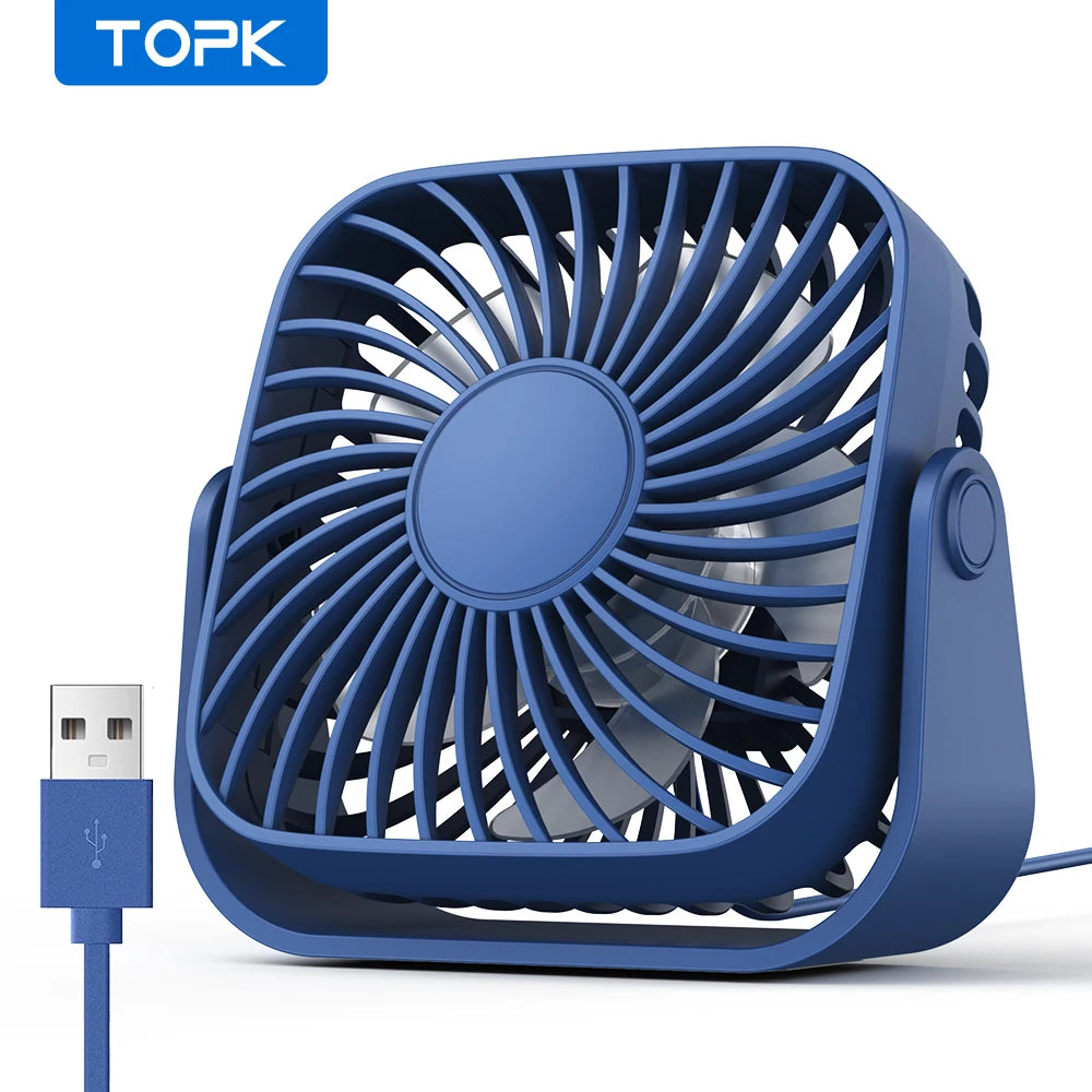 TOPK 4Inch USB Mini Portable Fan for Camping