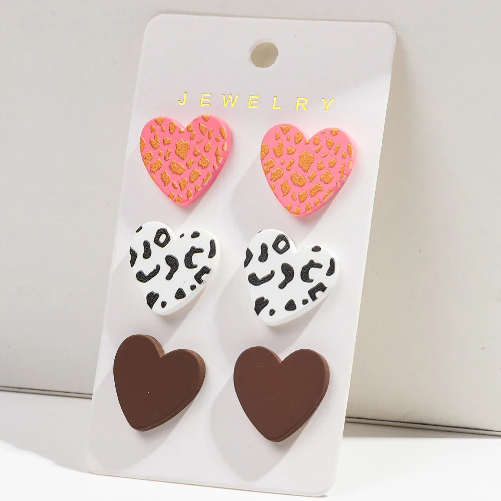 Acrylic Stud Earrings Set