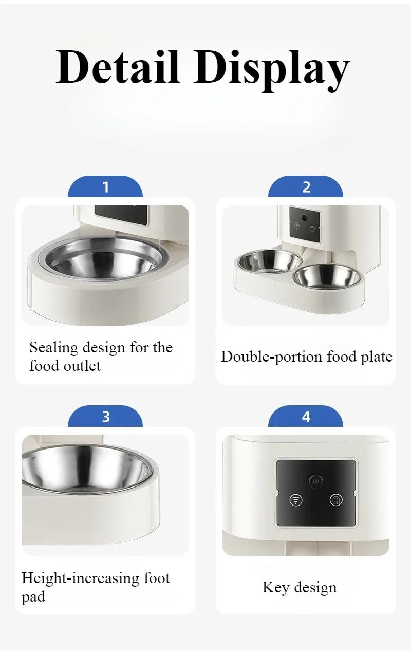 Programmable Timed Dry Food Dispenser for Cats & Small Dogs