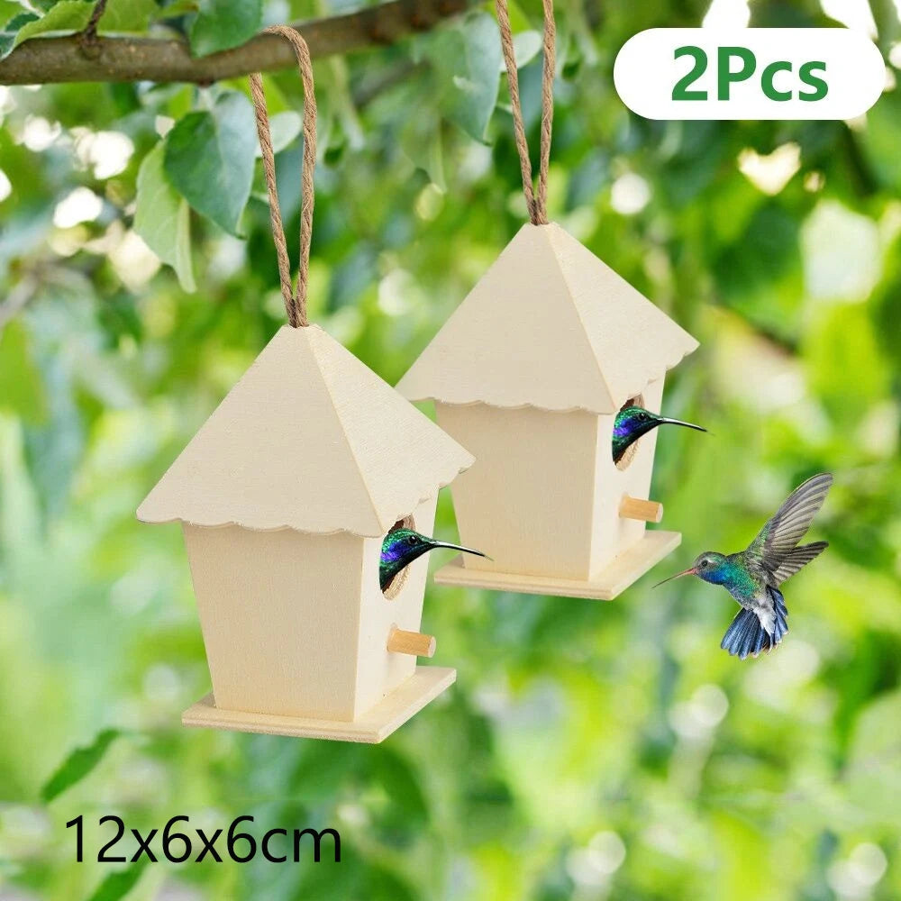 Wooden Hanging Bird House for Garden