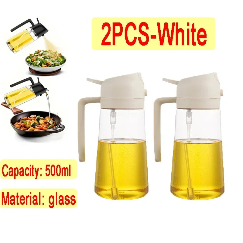 2-in-1 Glass Oil Spray Bottle