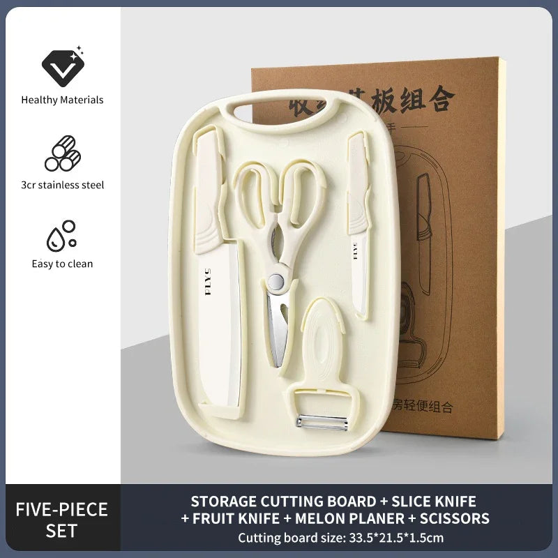 2-in-1 Cutting Board Knife Set