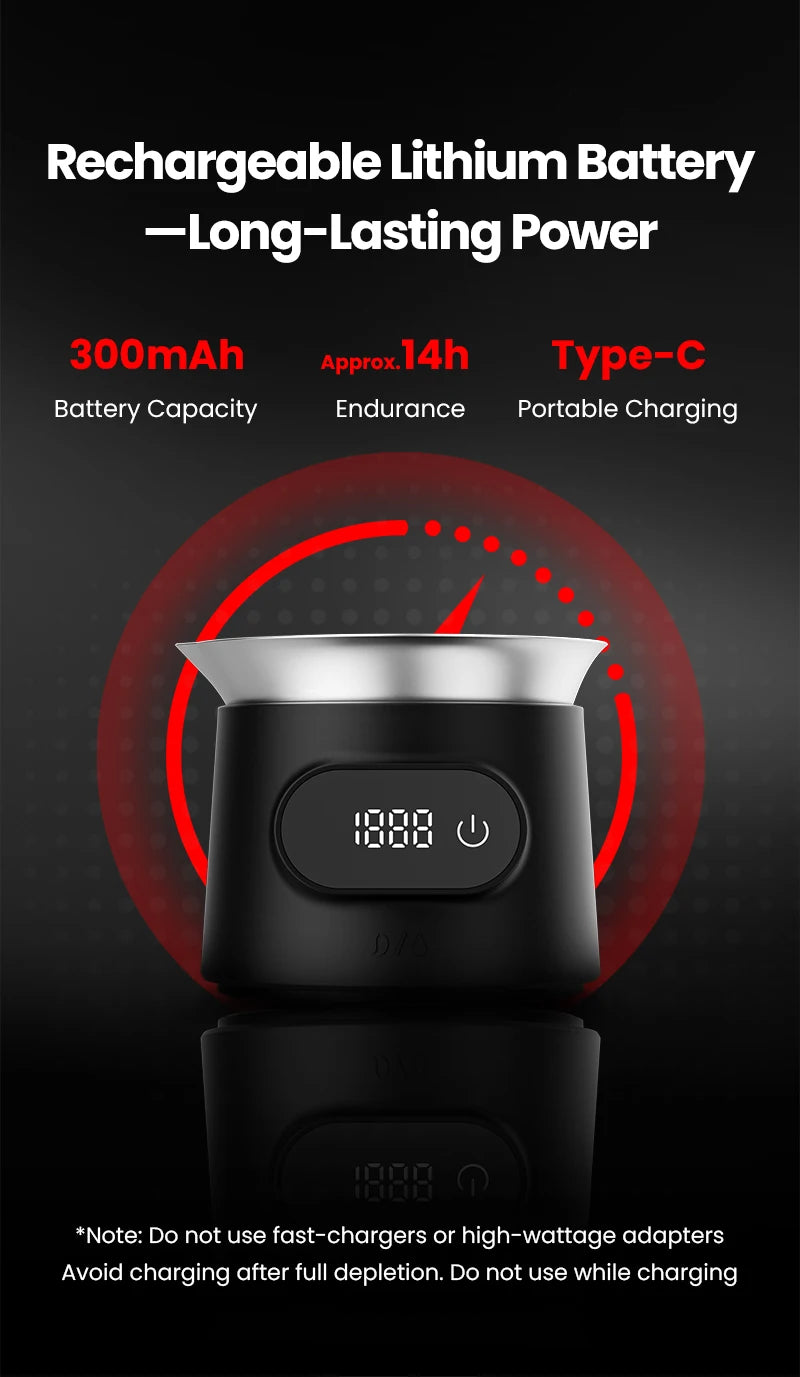 USB Rechargeable Coffee Scale with Stainless Steel Cup