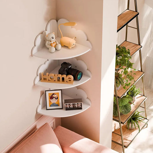 Cloud-Shaped Floating Wall Shelf