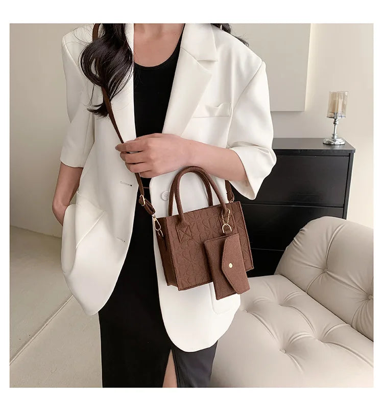 Shoulder Diagonal Two-Piece Bag
