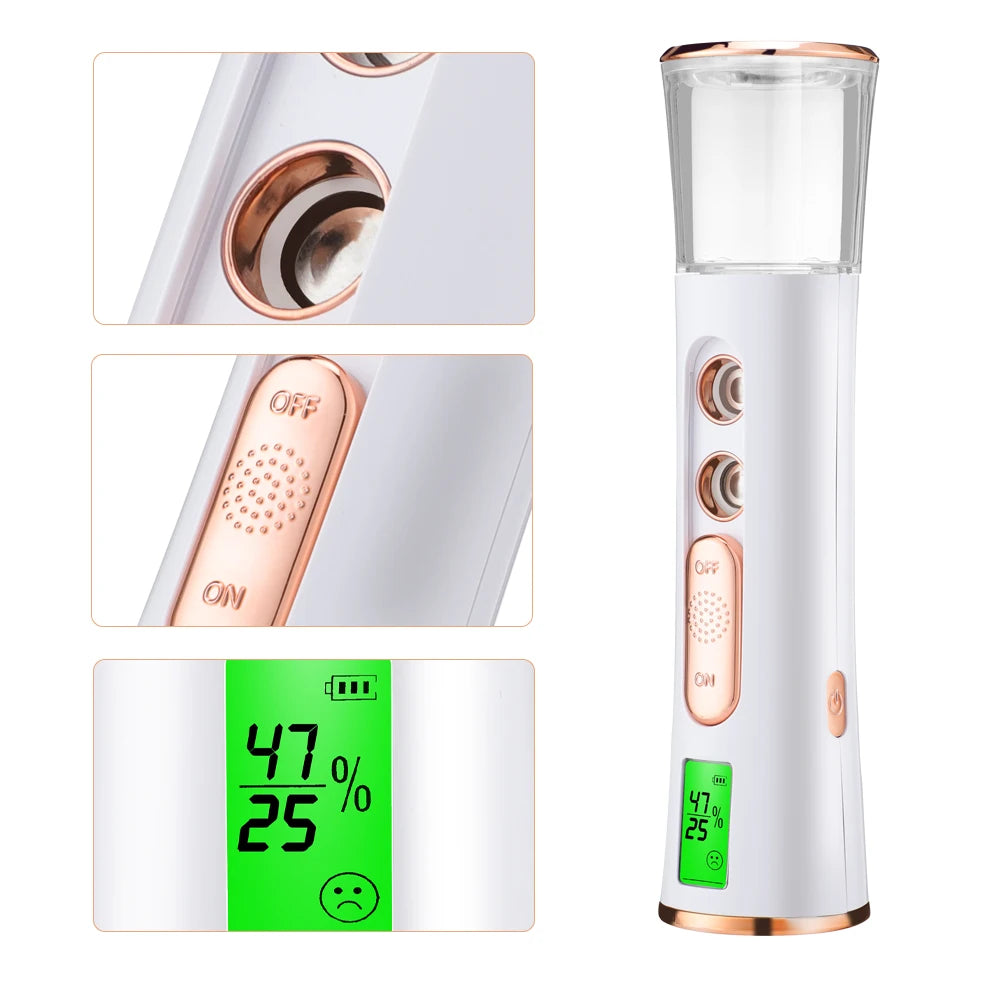Nano Mist Sprayer 30ml LED Skin Moisture Test