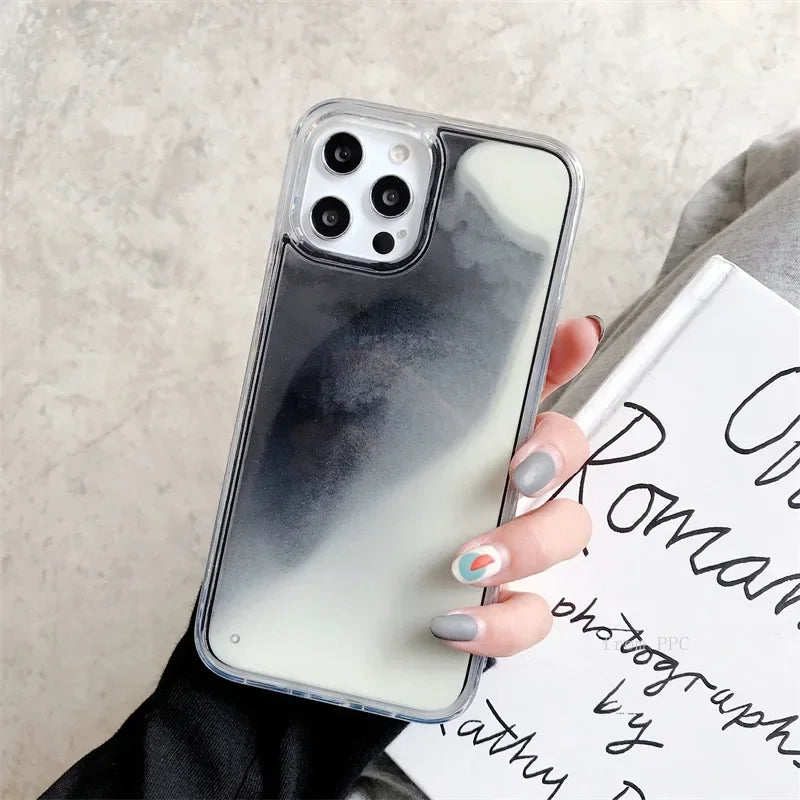 Moving Sand Luminous Phone Case For iPhone