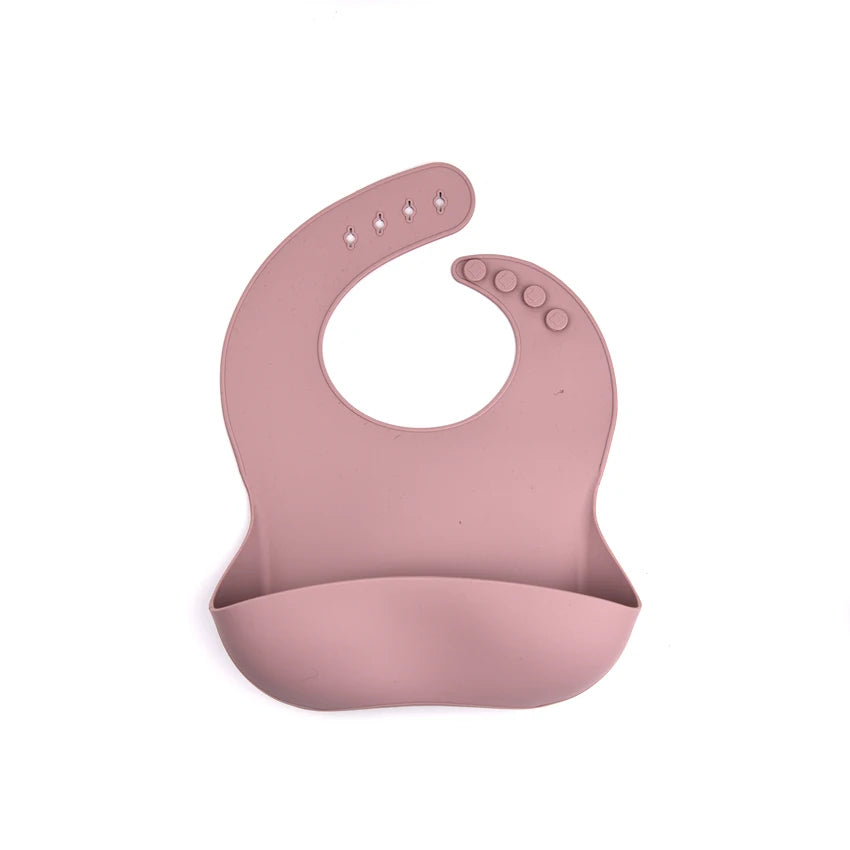 Waterproof Silicone Baby Bib With Food Catcher