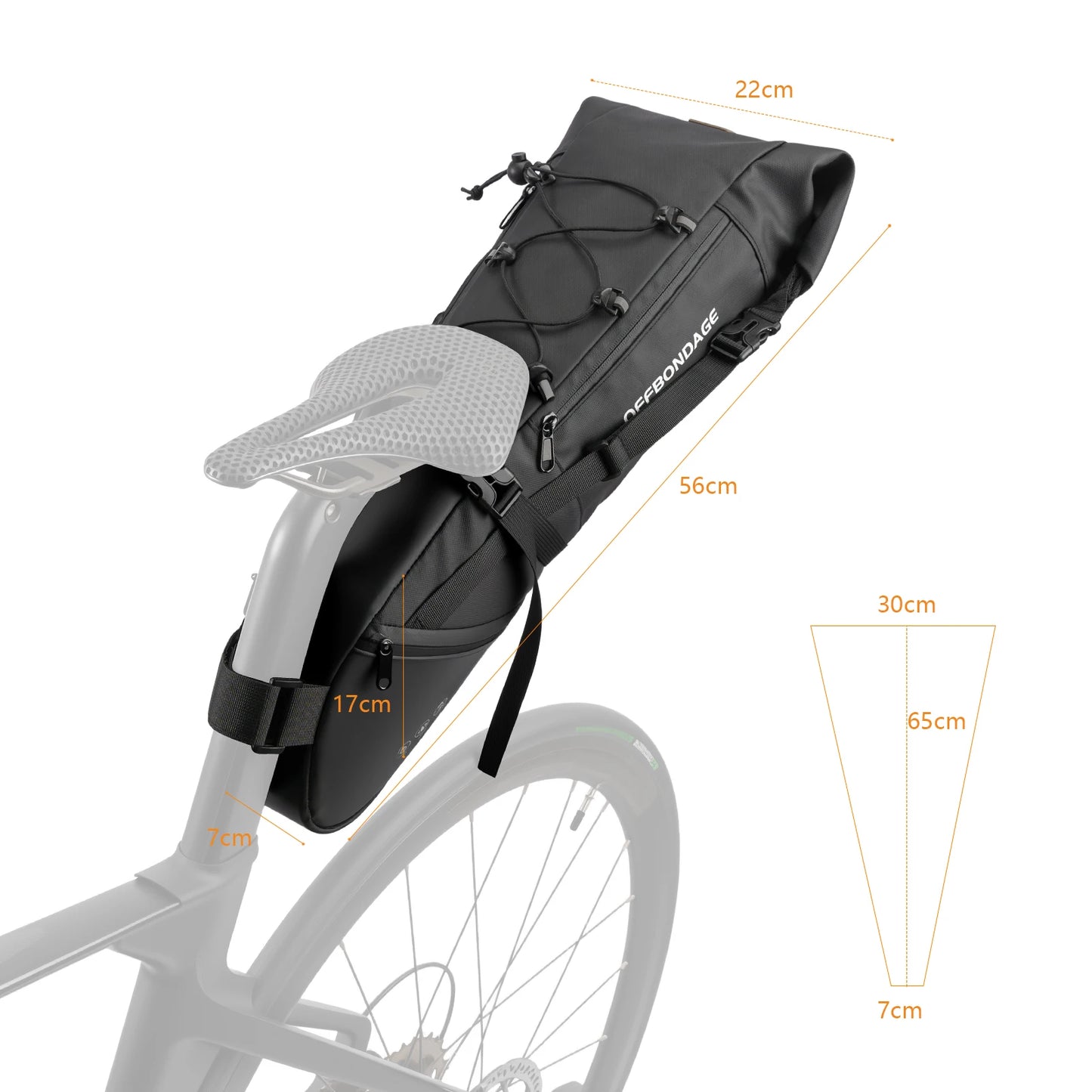 Waterproof Bicycle Saddle Bag 15L