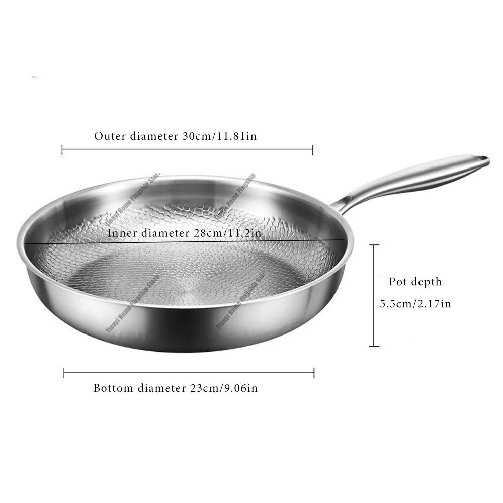 Titanium Stainless Steel Frying Pan