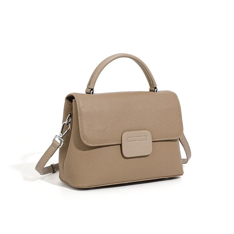 Zency Genuine Cowhide Leather Crossbody Bag