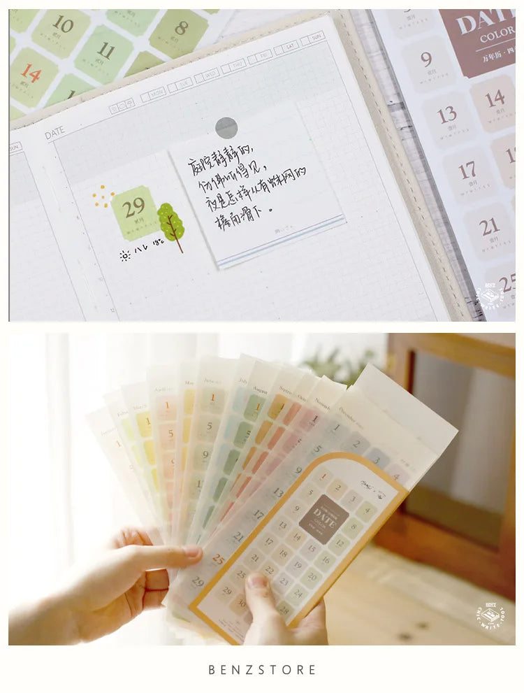 Four Seasons Perpetual Calendar Date Stickers