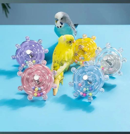 Interactive Rotating Treat Dispenser for Birds
