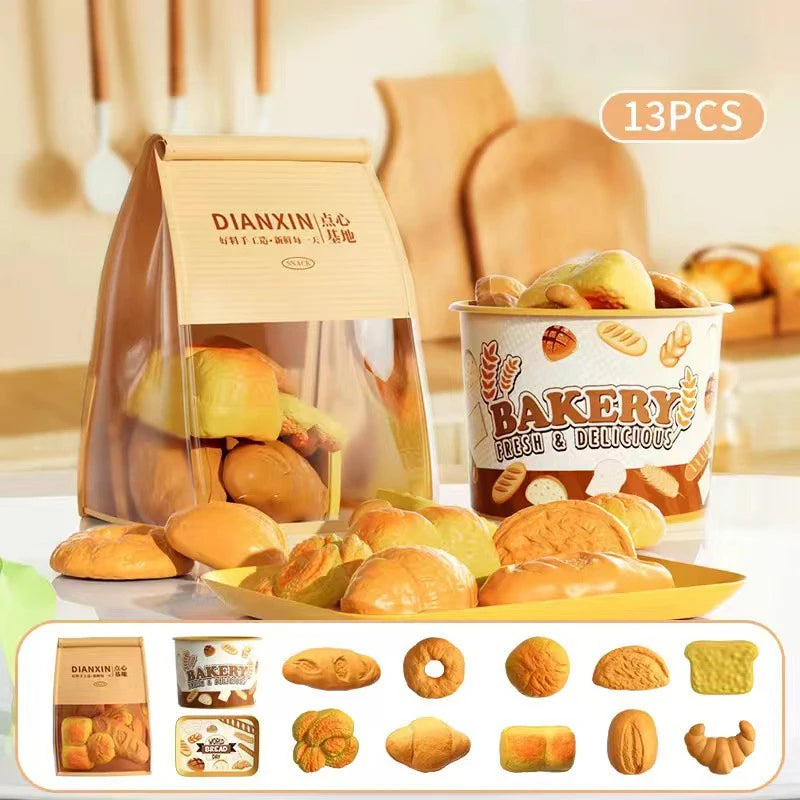 Kids Pretend Play Bakery & Bread Toy Set