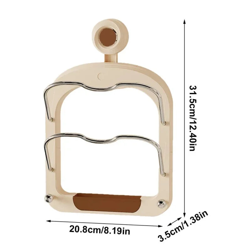 Wall-Mounted Pot Lid Organizer Rack